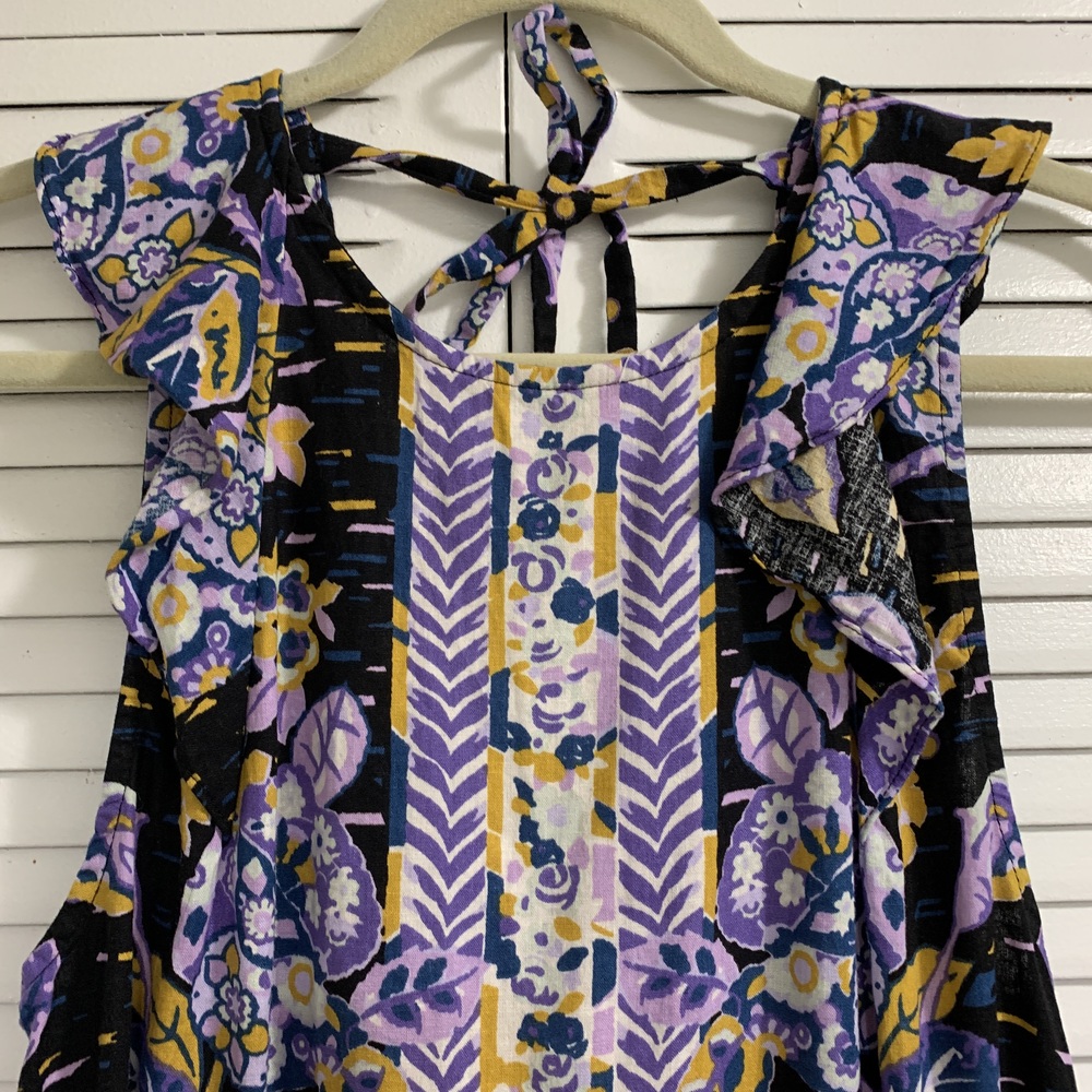 Free People Floral Tunic Black Size Medium - Picture 7 of 10